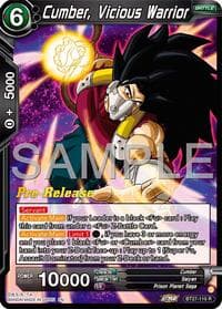 Cumber, Vicious Warrior - History of Z Pre-Release Cards - Dragon Ball Super: Masters card