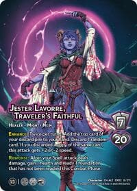 Jester Lavorre, Traveler's Faithful (Alternate Art) - Critical Role: Heroes of Exandria - UniVersus card