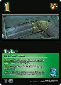 The List - Critical Role: Heroes of Exandria - UniVersus card