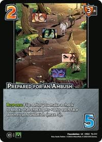 Prepared for an Ambush - Critical Role: Heroes of Exandria - UniVersus card