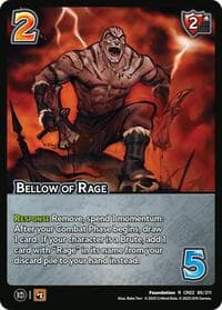 Bellow of Rage - Critical Role: Heroes of Exandria - UniVersus card
