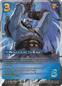 "I Would Like to Rage!" - Critical Role: Heroes of Exandria - UniVersus card