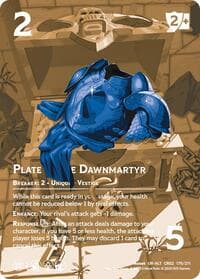 Plate of the Dawnmartyr (Alternate Art) - Critical Role: Heroes of Exandria - UniVersus card