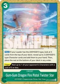 Gum-Gum Dragon Fire Pistol Twister Star - Royal Blood Release Event Cards - One Piece Card Game card