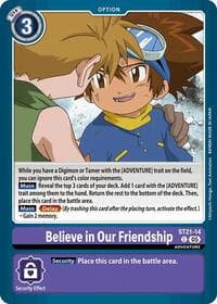 Believe in Our Friendship - Starter Deck 21: Hero of Hope - Digimon Card Game card