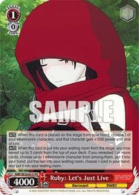 Ruby: Let's Just Live - Bushiroad Event Cards - Weiss Schwarz card