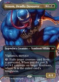 Venom, Deadly Devourer (Borderless) - Marvel's Spider-Man: Eternal-Legal - Magic: The Gathering card