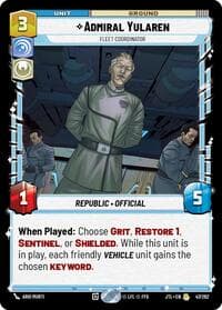 Admiral Yularen - Fleet Coordinator - Jump to Lightspeed - Star Wars: Unlimited card