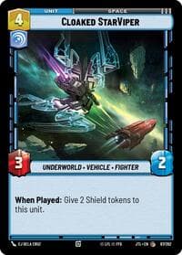 Cloaked StarViper - Jump to Lightspeed - Star Wars: Unlimited card