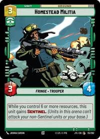 Homestead Militia - Jump to Lightspeed - Star Wars: Unlimited card
