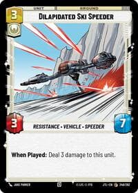 Dilapidated Ski Speeder - Jump to Lightspeed - Star Wars: Unlimited card