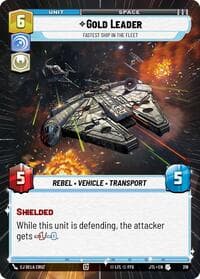 Gold Leader - Fastest Ship in the Fleet (Hyperspace) - Jump to Lightspeed - Star Wars: Unlimited card
