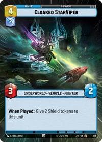 Cloaked StarViper (Hyperspace) - Jump to Lightspeed - Star Wars: Unlimited card