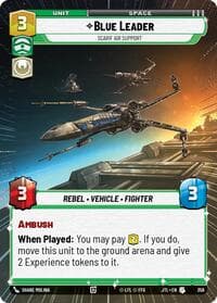 Blue Leader - Scarif Air Support (Hyperspace) - Jump to Lightspeed - Star Wars: Unlimited card