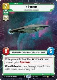 Raddus - Holdo's Final Command (Hyperspace) - Jump to Lightspeed - Star Wars: Unlimited card