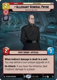 Allegiant General Pryde - Ruthless and Loyal (Hyperspace) - Jump to Lightspeed - Star Wars: Unlimited card