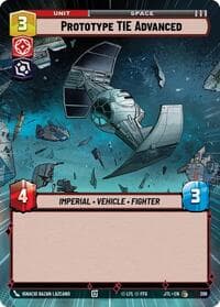 Prototype TIE Advanced (Hyperspace) - Jump to Lightspeed - Star Wars: Unlimited card