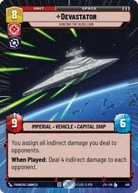 Devastator - Hunting the Rebellion (Hyperspace) - Jump to Lightspeed - Star Wars: Unlimited card