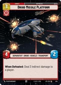 Droid Missile Platform (Hyperspace) - Jump to Lightspeed - Star Wars: Unlimited card