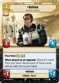 BoShek - Charismatic Smuggler (Hyperspace) - Jump to Lightspeed - Star Wars: Unlimited card