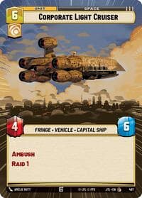 Corporate Light Cruiser (Hyperspace) - Jump to Lightspeed - Star Wars: Unlimited card