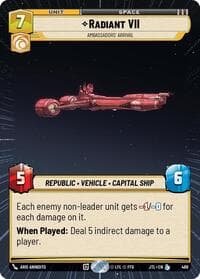 Radiant VII - Ambassadors' Arrival (Hyperspace) - Jump to Lightspeed - Star Wars: Unlimited card
