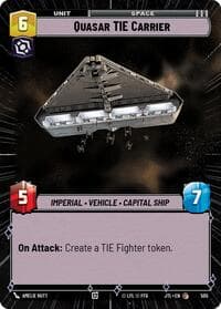Quasar TIE Carrier (Hyperspace) - Jump to Lightspeed - Star Wars: Unlimited card