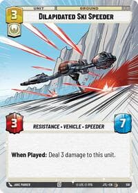 Dilapidated Ski Speeder (Hyperspace) - Jump to Lightspeed - Star Wars: Unlimited card