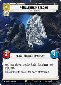 Millennium Falcon - Get Out And Push (Hyperspace) - Jump to Lightspeed - Star Wars: Unlimited card