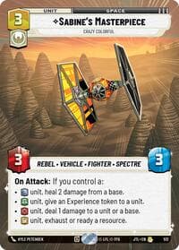 Sabine's Masterpiece - Crazy Colorful (Hyperspace) - Jump to Lightspeed - Star Wars: Unlimited card
