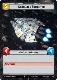Corellian Freighter (Hyperspace) - Jump to Lightspeed - Star Wars: Unlimited card