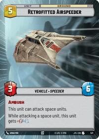 Retrofitted Airspeeder (Hyperspace) - Jump to Lightspeed - Star Wars: Unlimited card