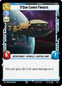 D'Qar Cargo Frigate (Foil) - Jump to Lightspeed - Star Wars: Unlimited card