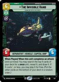 The Invisible Hand - Crawling With Vultures (Foil) - Jump to Lightspeed - Star Wars: Unlimited card