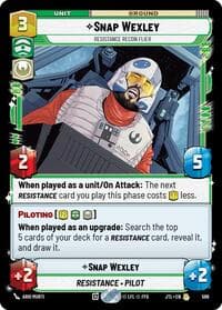 Snap Wexley - Resistance Recon Flier (Foil) - Jump to Lightspeed - Star Wars: Unlimited card