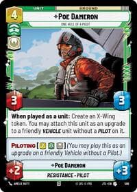 Poe Dameron - One Hell of a Pilot (Foil) - Jump to Lightspeed - Star Wars: Unlimited card
