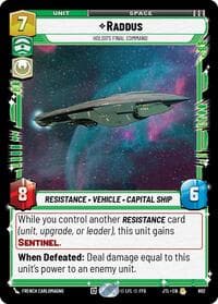 Raddus - Holdo's Final Command (Foil) - Jump to Lightspeed - Star Wars: Unlimited card