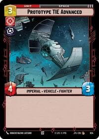 Prototype TIE Advanced (Foil) - Jump to Lightspeed - Star Wars: Unlimited card