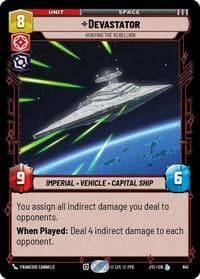 Devastator - Hunting the Rebellion (Foil) - Jump to Lightspeed - Star Wars: Unlimited card
