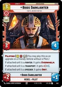 Biggs Darklighter - They'll Never Stop Us (Foil) - Jump to Lightspeed - Star Wars: Unlimited card