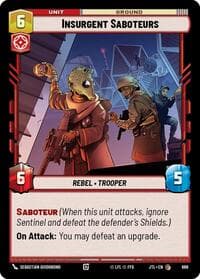 Insurgent Saboteurs (Foil) - Jump to Lightspeed - Star Wars: Unlimited card