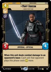 Moff Gideon - I Know Everything (Foil) - Jump to Lightspeed - Star Wars: Unlimited card