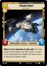 Razor Crest - Ride For Hire (Foil) - Jump to Lightspeed - Star Wars: Unlimited card