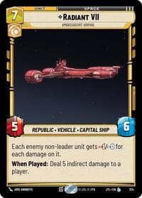 Radiant VII - Ambassadors' Arrival (Foil) - Jump to Lightspeed - Star Wars: Unlimited card