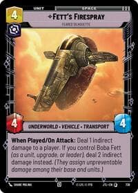 Fett's Firespray - Feared Silhouette (Foil) - Jump to Lightspeed - Star Wars: Unlimited card