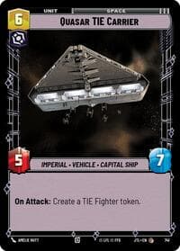 Quasar TIE Carrier (Foil) - Jump to Lightspeed - Star Wars: Unlimited card