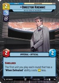 Director Krennic - On the Verge of Greatness (Hyperspace Foil) - Jump to Lightspeed - Star Wars: Unlimited card