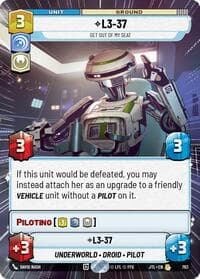 L3-37 - Get Out Of My Seat (Hyperspace Foil) - Jump to Lightspeed - Star Wars: Unlimited card