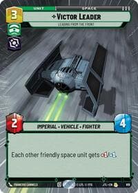 Victor Leader - Leading from the Front (Hyperspace Foil) - Jump to Lightspeed - Star Wars: Unlimited card