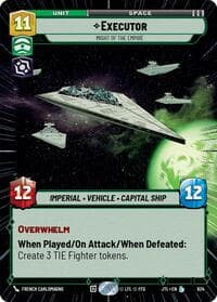 Executor - Might of the Empire (Hyperspace Foil) - Jump to Lightspeed - Star Wars: Unlimited card